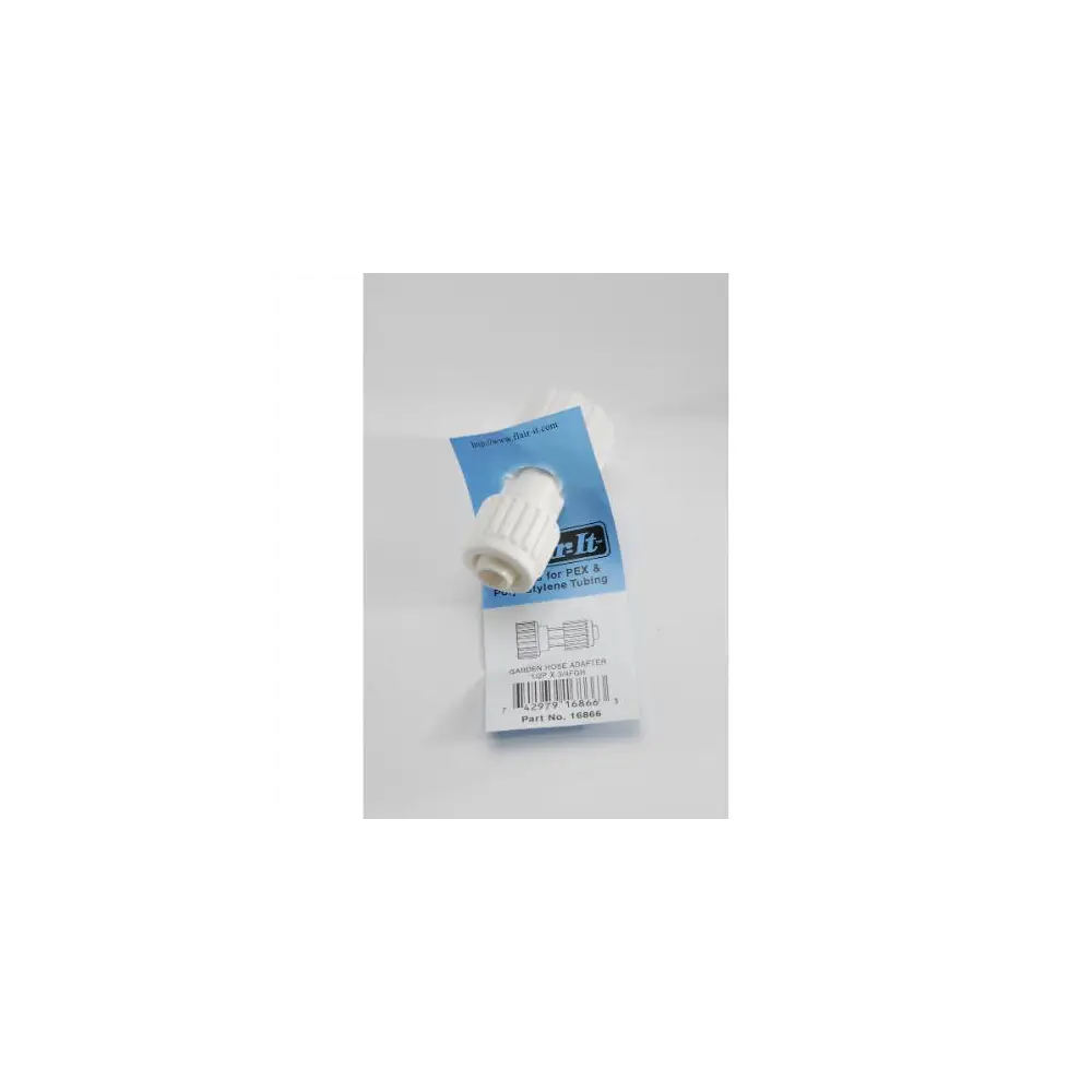 Flair-It Straight Adapter - 1/2" PEX x 3/4" Female GH Thread Swivel End Nut - FLA16866